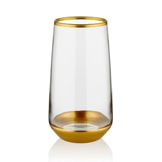 Zestaw 6 szklanek Mia Glam Gold, 380 ml