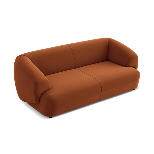 Pomarańczowa aksamitna sofa 212 cm Moana – Makamii-image-1