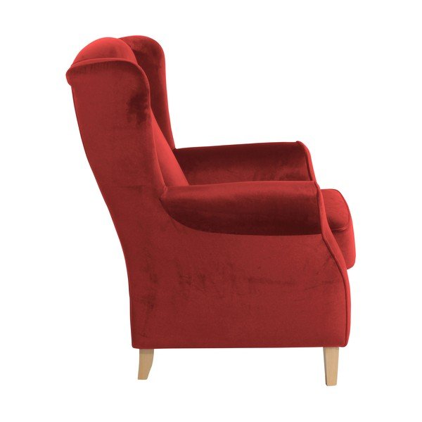 Ceglasty fotel uszak Max Winzer Lorris Velour Brick-image-3