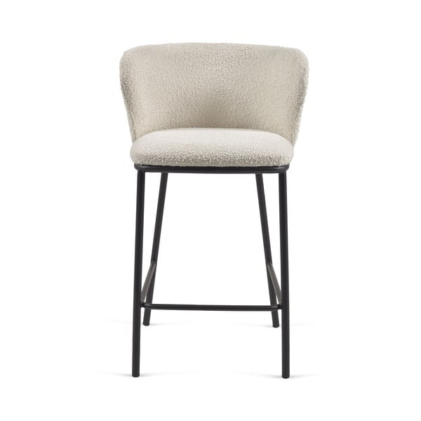 Biały hoker (wysokość siedziska 65 cm) Ciselia – Kave Home-image-2