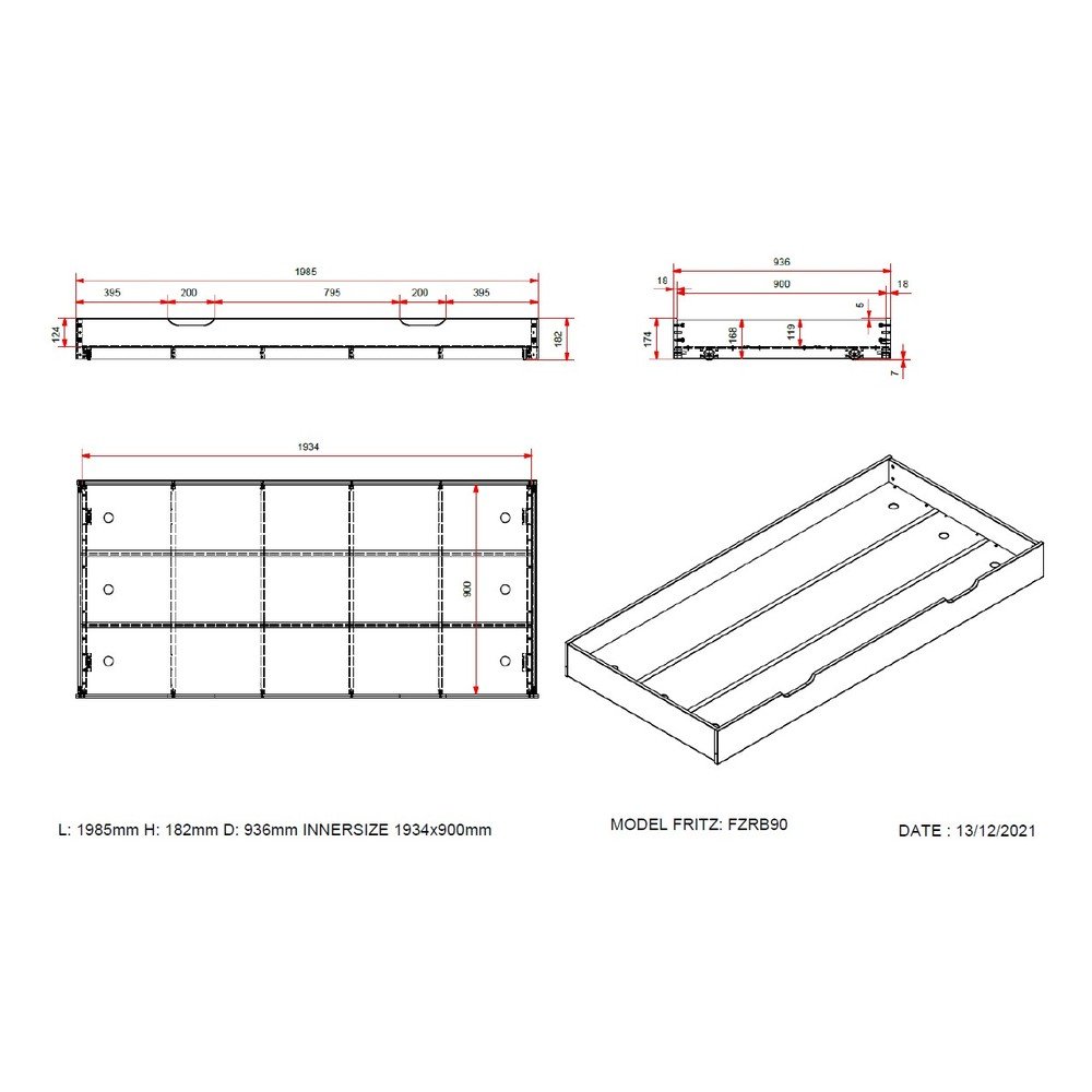 Łóżko dziecięce z litego drewna sosnowego z wysuwanym łóżkiem ze stelażem w naturalnym kolorze 90x200 cm Margrit – Vipack (zdjęcie 9)