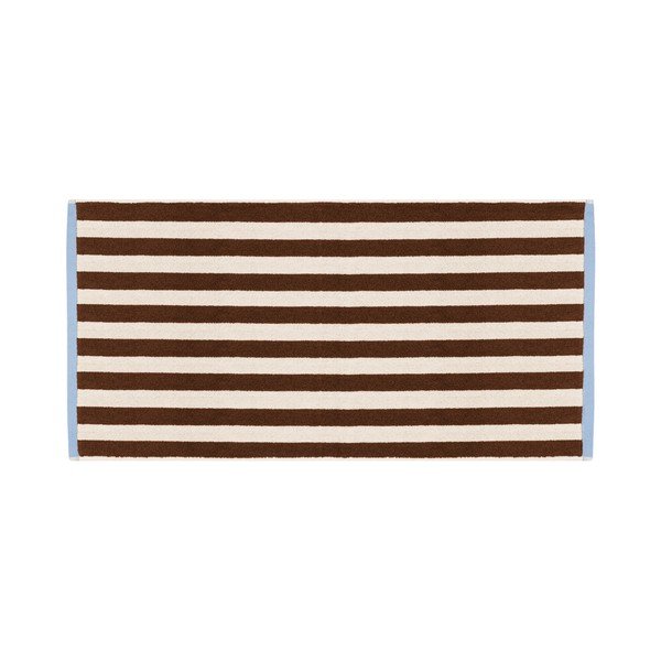 Brązowy/kremowy bawełniany ręcznik kąpielowy frotte 70x140 cm Gobo – noo.ma-image-2