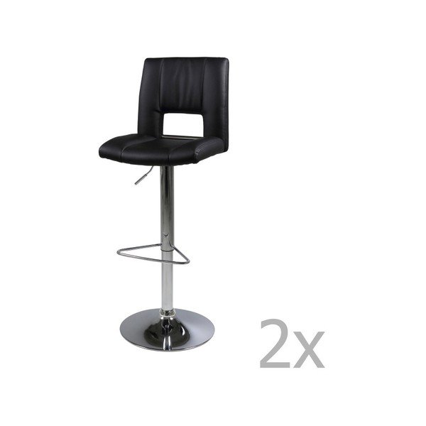 Zestaw 2 czarnych hokerów Actona Wilma Barstool