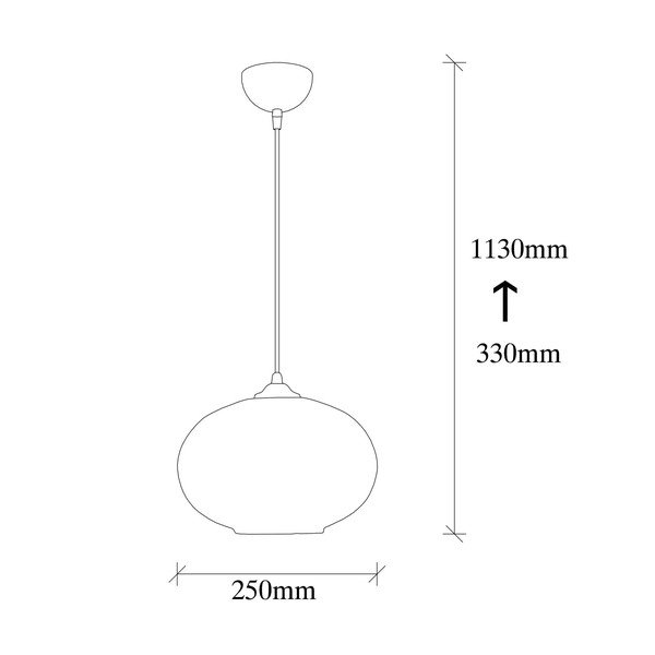 Lampa wisząca w czarno-żółtym kolorze ze szklanym kloszem ø 25 cm Camini – Opviq lights-image-4