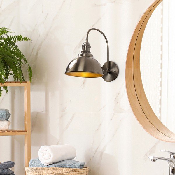 Kinkiet w kolorze mosiądzu ø 21 cm Varzan – Opviq lights-image-1