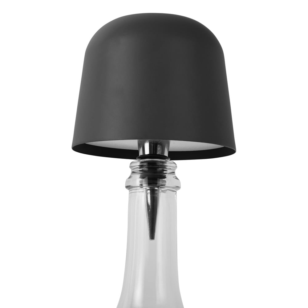 Czarna lampa stołowa LED na butelkę z metalowym kloszem (wysokość 13 cm) Cone Hat LED – Leitmotiv