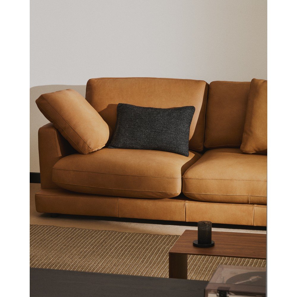 Brązowa skórzana sofa 210 cm Gala – Kave Home (zdjęcie 5)