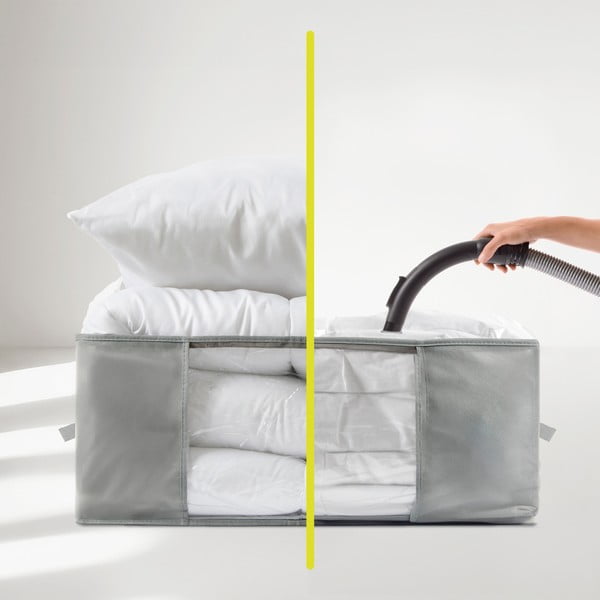 Plastikowy próżniowy pojemnik do przechowywania ubrań 60x45x25 cm – Homéa