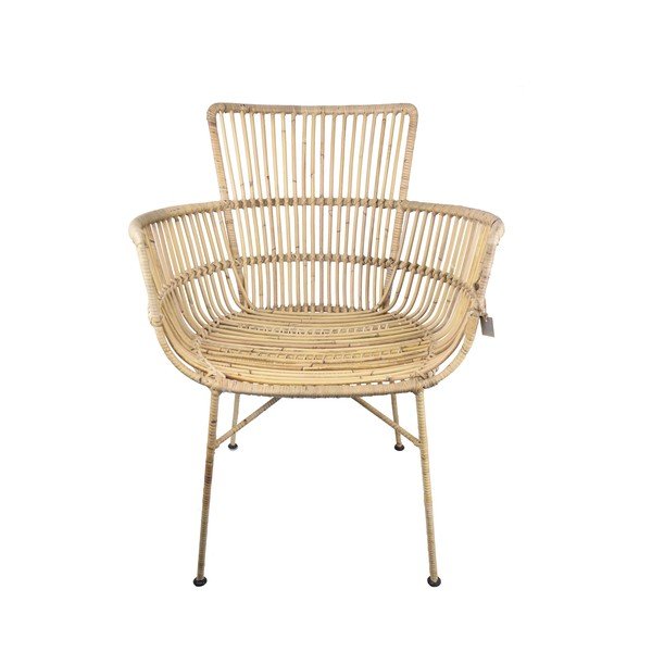 Rattanowy fotel ogrodowy w naturalnym kolorze – Ego Dekor-image-2