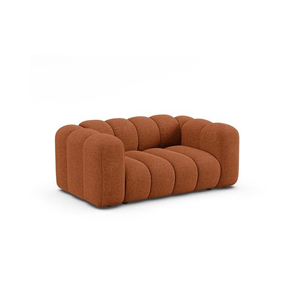 Ceglasta sofa z tkaniny szenilowej 170 cm Lupine – Micadoni -image-1