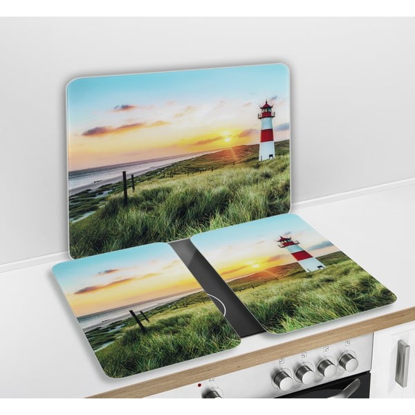 Płyta ochronna na ścianę za kuchenką ze szkła hartowanego 50x56 cm Lighthouse – Maximex-image-2