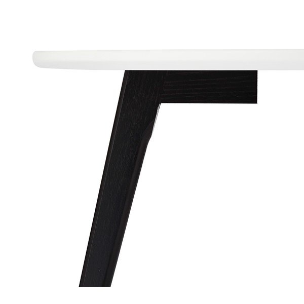 Czarno-biały stolik drewniany Furnhouse Life, Ø 80 cm-image-3