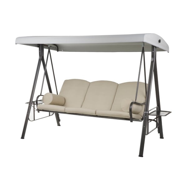 Beżowa metalowa huśtawka ogrodowa Salerno – Dajar-image-1