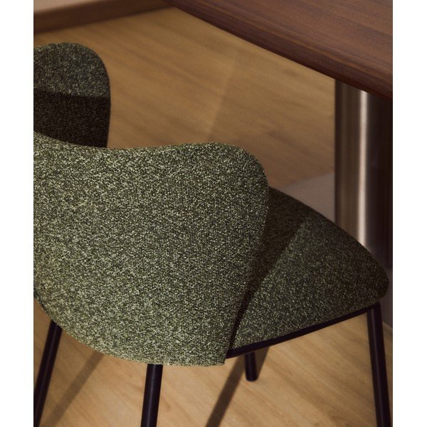 Zielony tapicerowany fotel jadalniany Ciselia – Kave Home-image-2