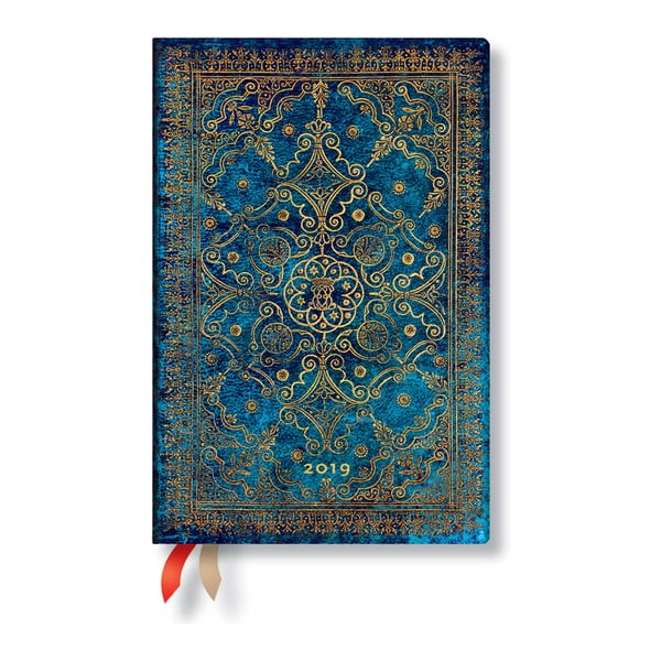 Kalendarz na 2019 rok Paperblanks Azure Verso, 9,5x14 cm