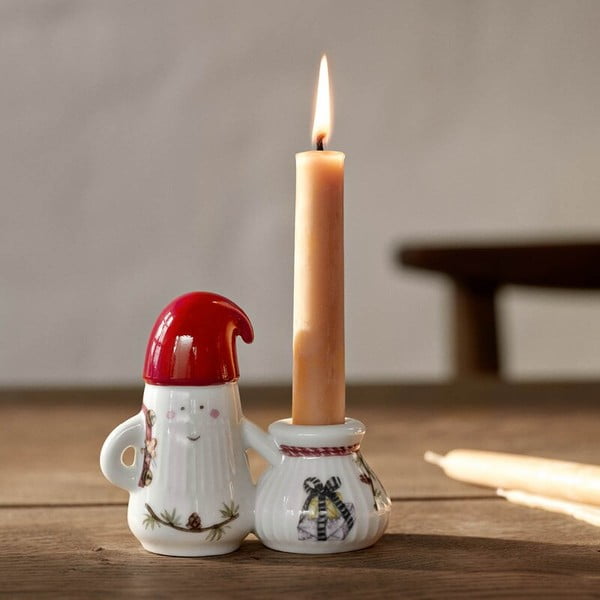 Ceramiczny świecznik ze świątecznym motywem Hammershøi Christmas Father Elf – Kähler Design-image-3