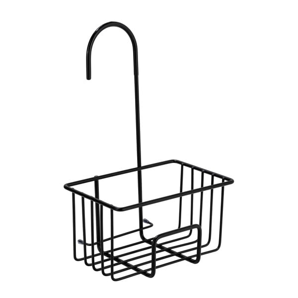 Czarna wisząca półka łazienkowa ze stali nierdzewnej Milito – Wenko