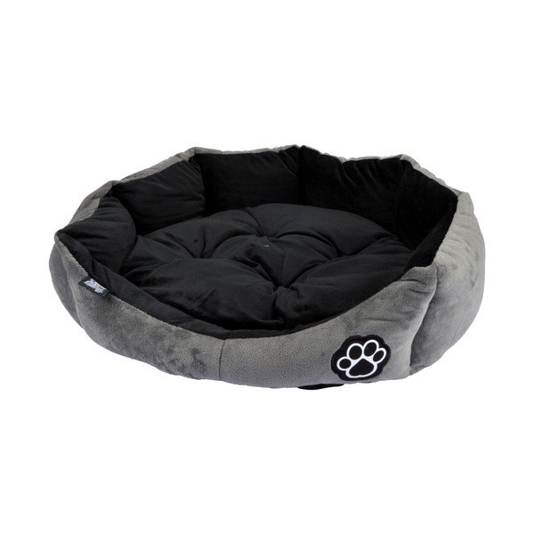 Szare zamszowe legowisko dla psów ø 50 cm Flakes – Love Story