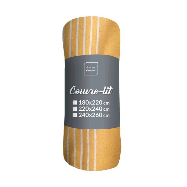 Żółta narzuta 240x260 cm Adele – douceur d'intérieur