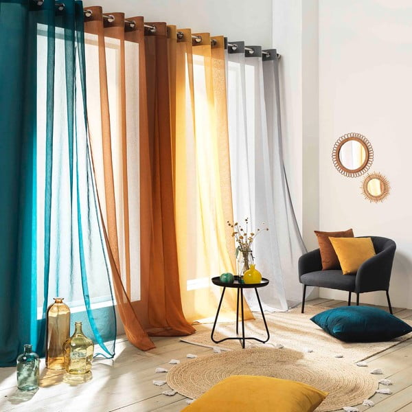 Kremowa firanka z woalu 140x240 cm Casual – douceur d'intérieur-image-4