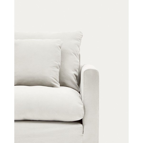 Biały pokrowiec na fotel 92 cm Nora – Kave Home-image-3