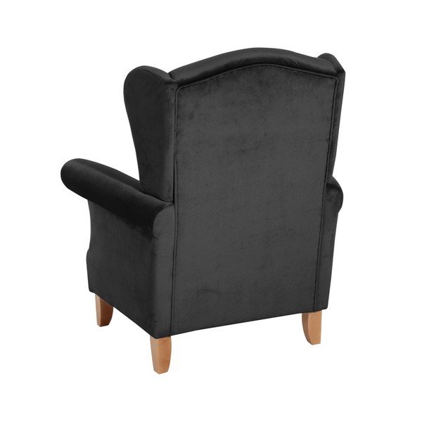 Czarny aksamitny fotel Max Winzer Verita Velvet-image-2