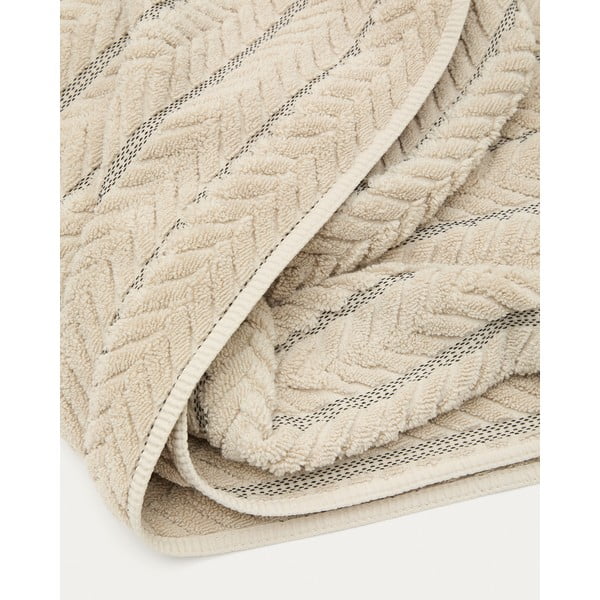 Beżowy bawełniany ręcznik kąpielowy frotte 90x150 cm Rune – Kave Home-image-2