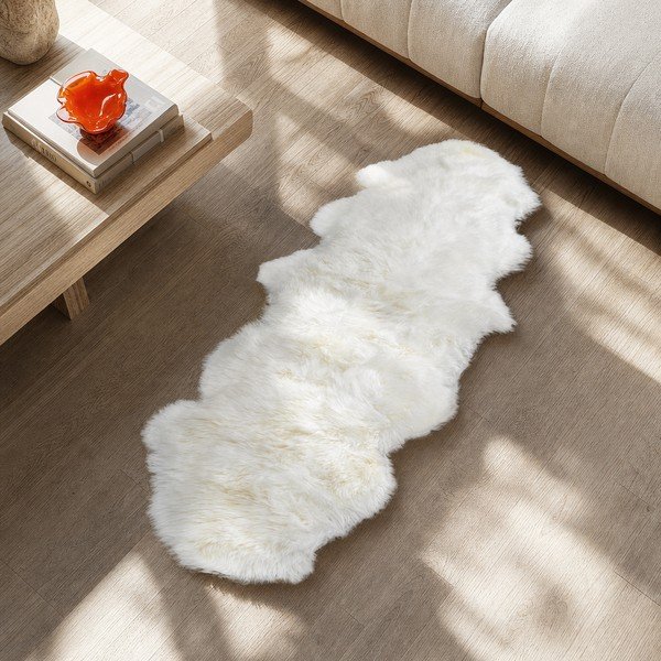 Biała skóra owcza Native Natural Double, 60x240 cm-image-2