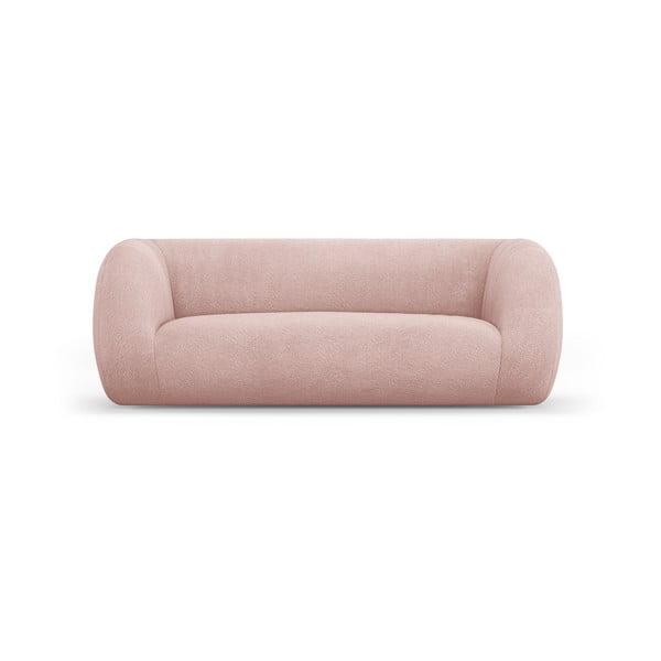 Jasnoróżowa sofa z materiału bouclé 210 cm Essen – Cosmopolitan Design