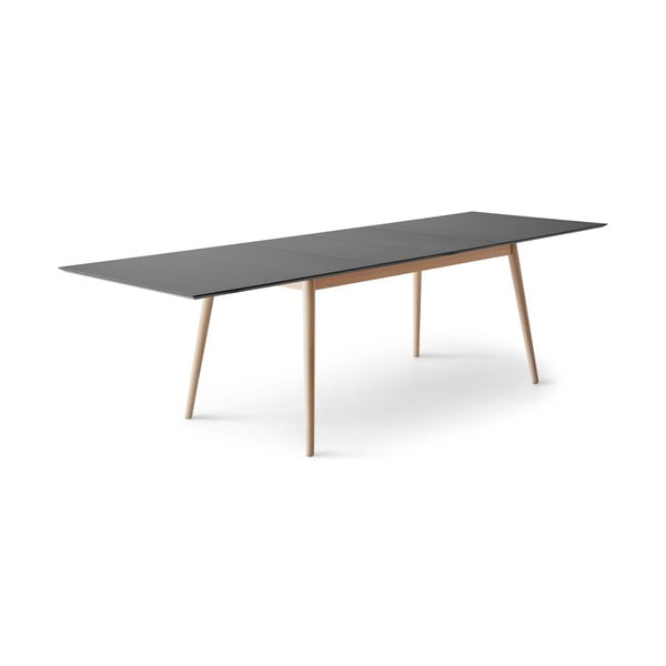 Czarno-naturalny rozkładany stół z czarnym blatem 100x210 cm Meza – Hammel Furniture-image-1