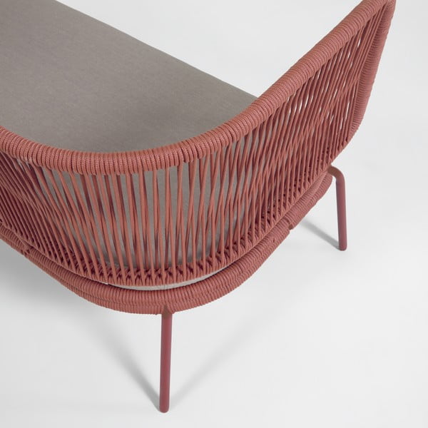 Sofa ogrodowa w kolorze terakoty ze stalową konstrukcją Kave Home Nadin-image-1