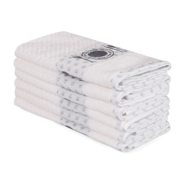 Zestaw 6 beżowych ręczników bawełnianych Beyaz Carrie, 30x50 cm