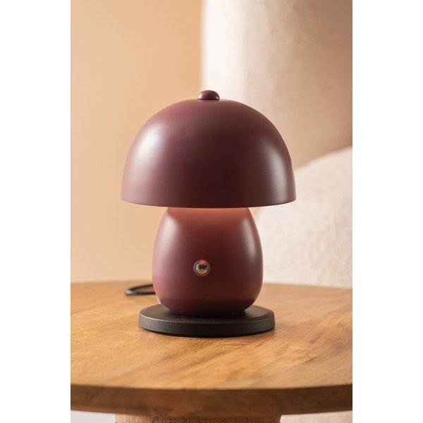 Wrzosowa lampa stołowa LED z metalowym kloszem (wysokość 18 cm) Mono LED – Leitmotiv-image-1