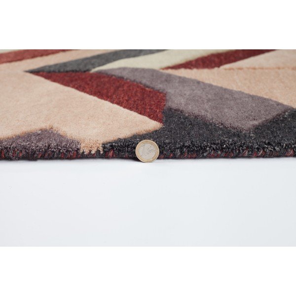 Czerwono-szary ręcznie tkany dywan Flair Rugs Salon, 200x290 cm-image-3