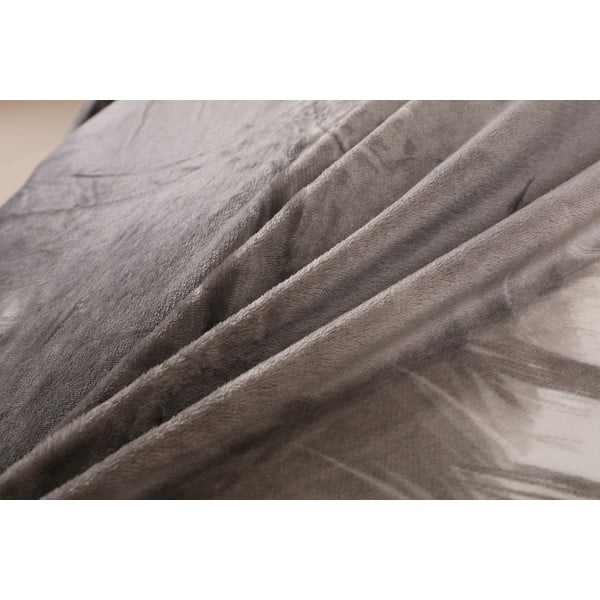 Szara pościel jednoosobowa z mikropluszu 140x200 cm – My House-image-3