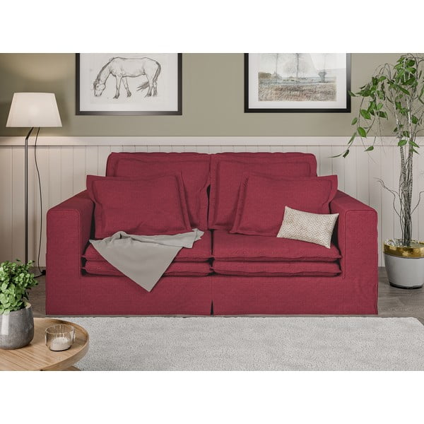 Czerwona sofa 196 cm Nora – Ropez-image-1
