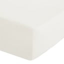 Kremowe prześcieradło z perkalu z gumką 90x190 cm Easy Iron Percale – Catherine Lansfield