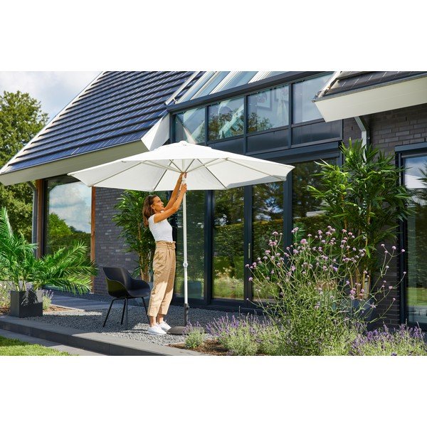 Biały parasol Hartman Sophie, ø 300 cm-image-4