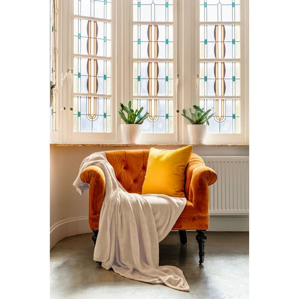 Beżowy koc z mikropluszu Tiseco Home Studio, 150x200 cm-image-1