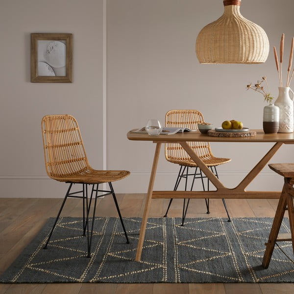 Niebieski dywan jutowy Flair Rugs Rhombi, 160x230 cm-image-1