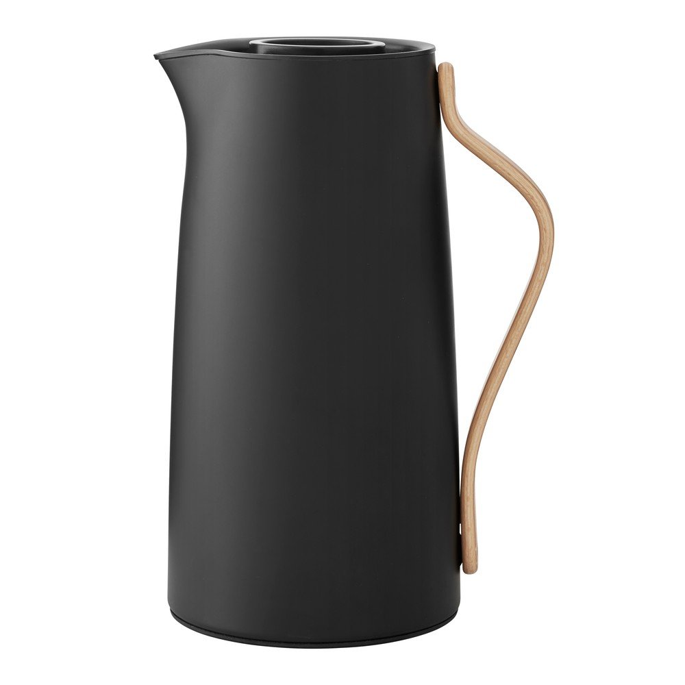 Czarny dzbanek termos ze stali nierdzewnej 1,2 l Emma – Stelton