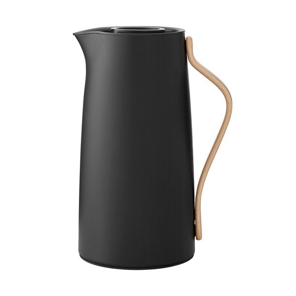 Czarny dzbanek termos ze stali nierdzewnej 1,2 l Emma – Stelton