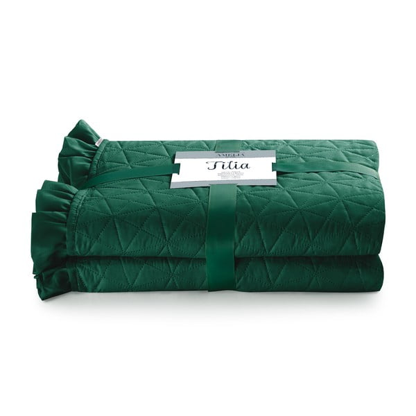Zielona narzuta AmeliaHome Tilia, 240x220 cm-image-2