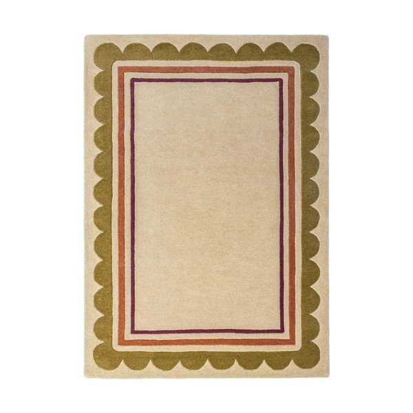 Wełniany dywan tkany ręcznie w naturalnym kolorze 120x170 cm Lois – Flair Rugs