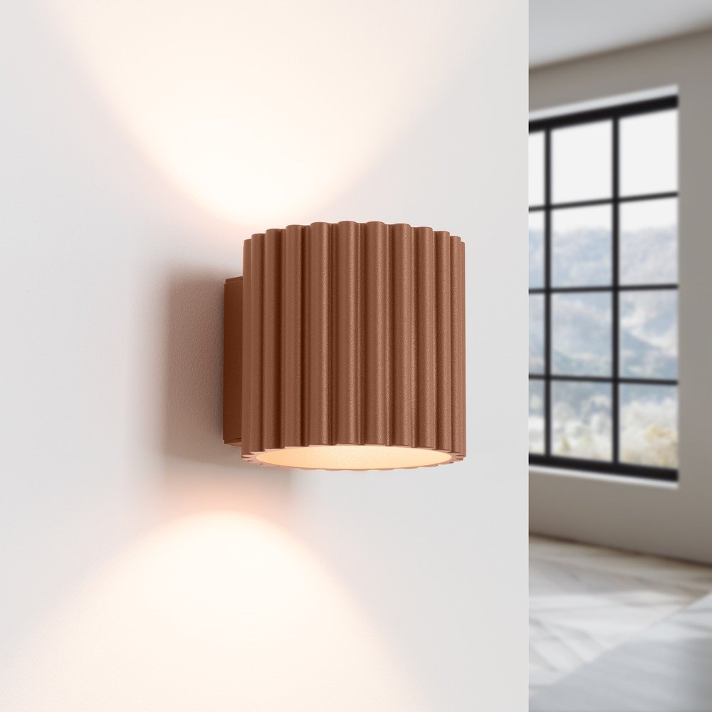 Jasnobrązowy kinkiet ø 10 cm Zora – Sollux (zdjęcie 4)