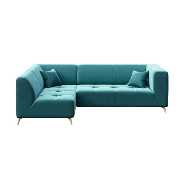 Ciemnoniebieska sofa z szezlongiem po lewej stronie MESONICA Toro