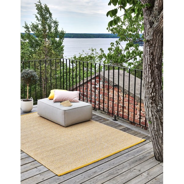 Musztardowy dywan odpowiedni na zewnątrz 60x125 cm Effi Mustard – Pappelina-image-1