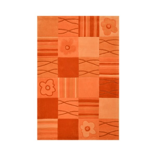 Dywan ręcznie tkany Calypso, 70x140 cm, pomarańczowy
