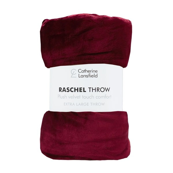 Czerwona narzuta 200x240 cm Raschel – Catherine Lansfield-image-4