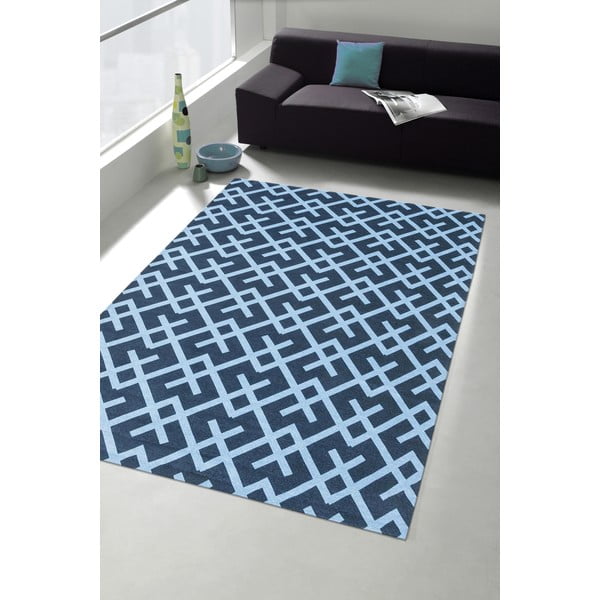 Wytrzymały dywan kuchenny Webtapetti Labyrinth Blue, 60x150 cm